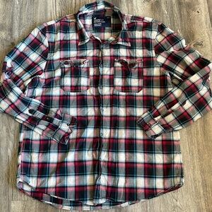American Eagle Mens Vintage Fit Long Sleeve Plaid Button Down Shirt, size XXL
